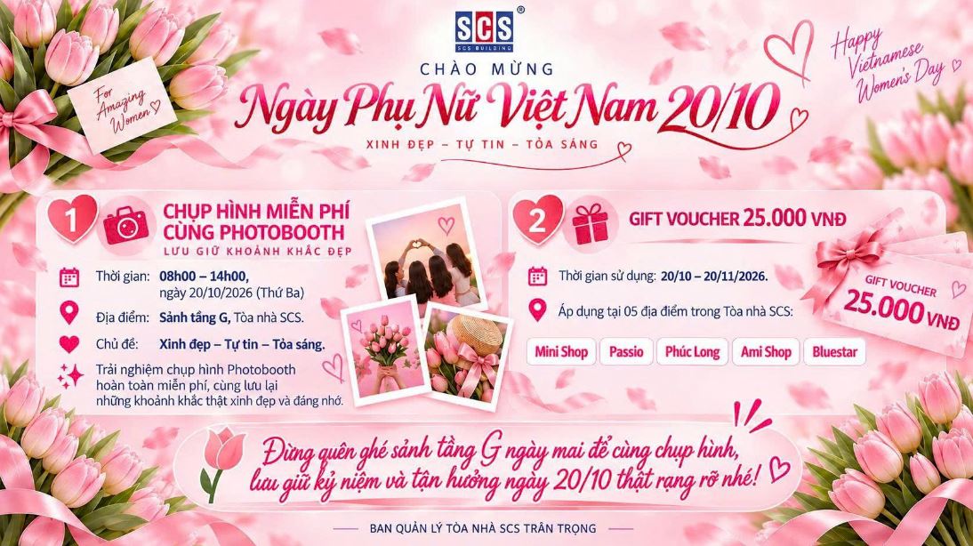 Tòa nhà SCS tổ chức chương trình tri ân đặc biệt đến Khách hàng nhân Ngày Phụ nữ Việt Nam 20/10